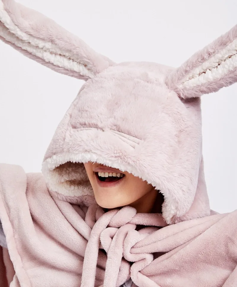 Новинка 2019 осенне-зимнее женское пончо с капюшоном ночная рубашка мультяшный