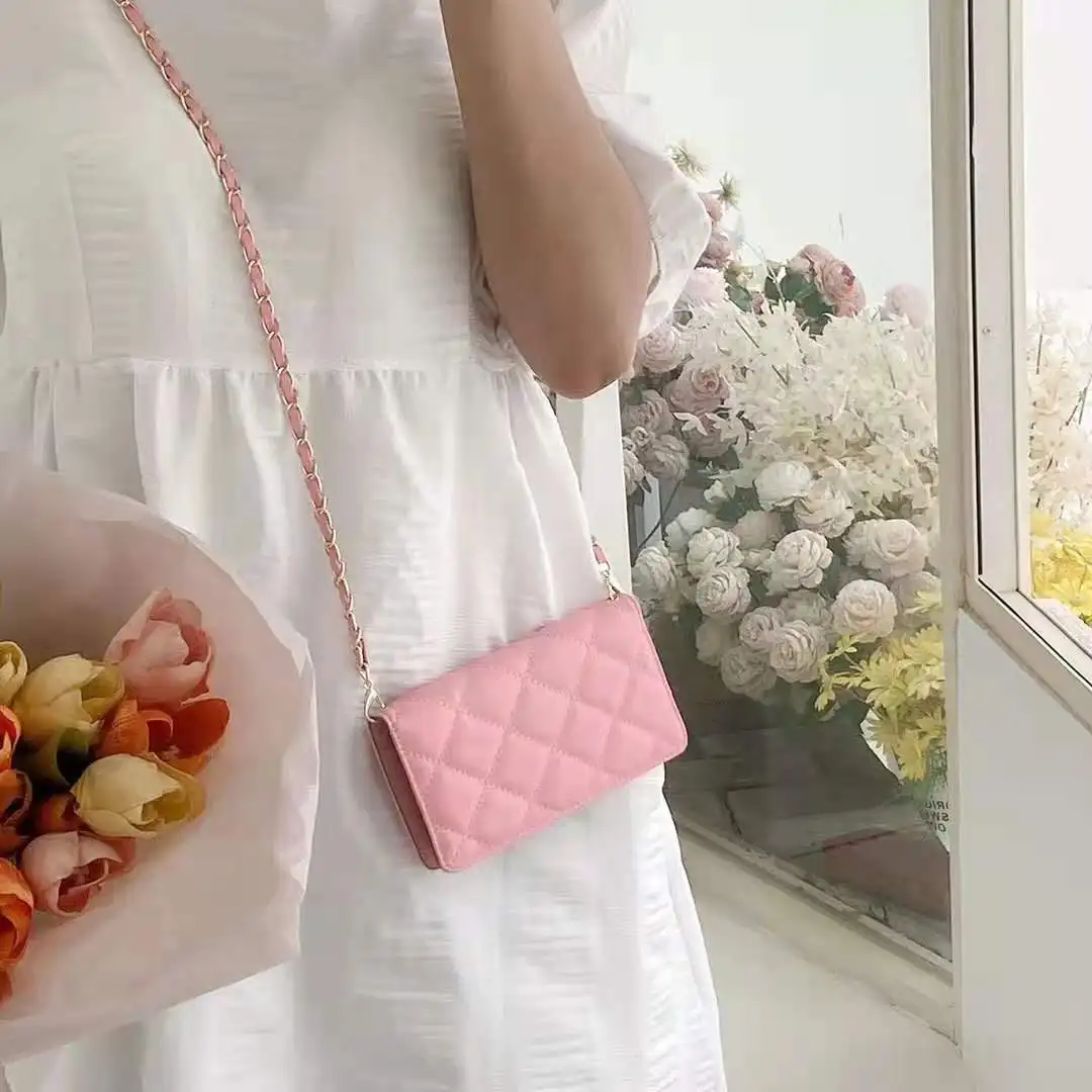 the luxury brand wallet card crossbody protective cover is suitable for all mobile phone protection accessories under 6 7 inches free global shipping