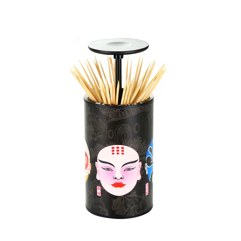 

Hot Toothpick Box Chinese Personality Portable Living Room Home Automatic Pressing Toothpick Box QP2
