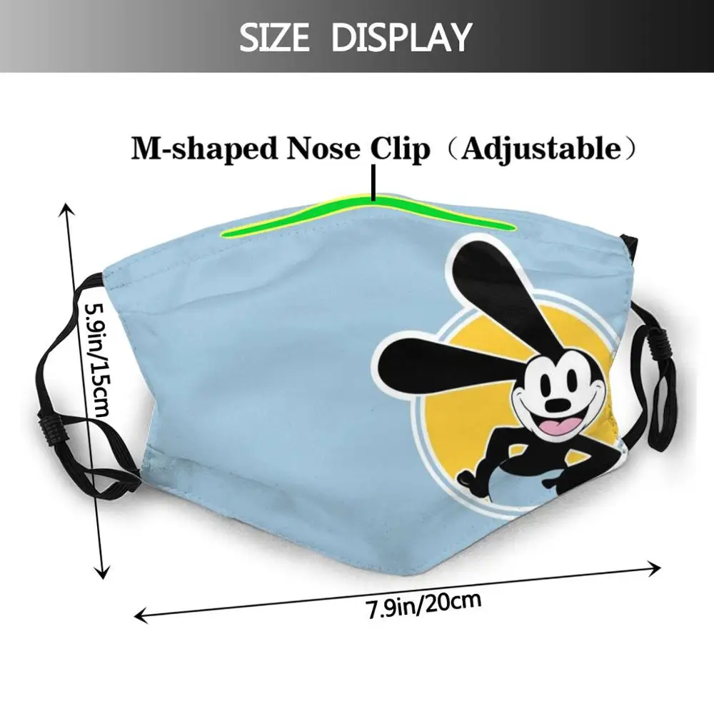 Фото Oswald , Happy Adult Kids антипылезащитный фильтр Diy маска Oswald Rabbit Lucky Rabbit Bunny Анимация Ретро Винтаж №2