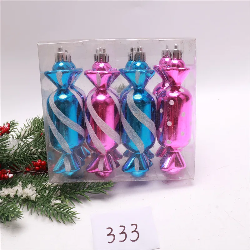 Рождественские украшения пластиковое окрашенное блестящее искусственное