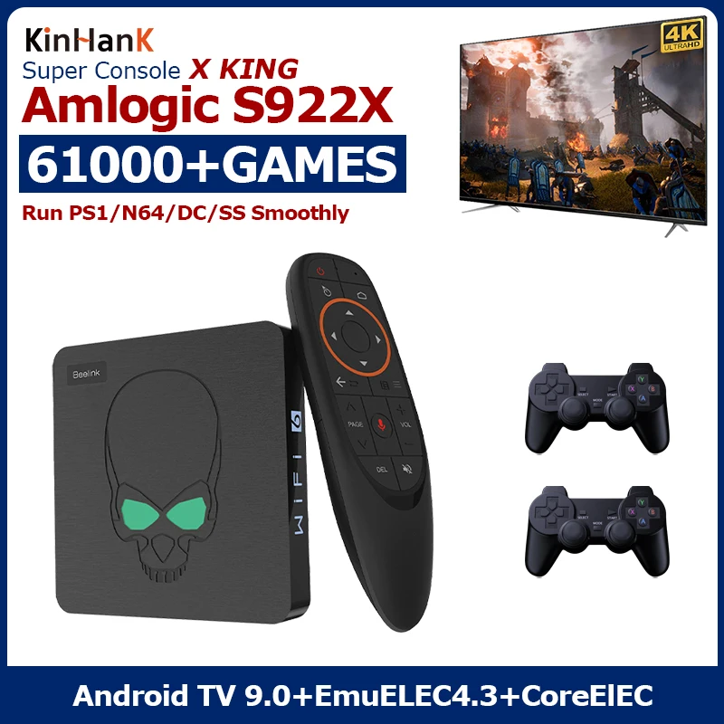 

Beelink Super Console X King Retro Video Game Consoles With 61000+ Games WiFi 6 For PSP/PS1/SS/N64 TV/Game Box with Controller