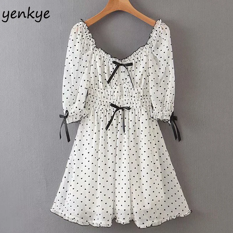 Женское мини-платье с бантом повседневное элегантное ТРАПЕЦИЕВИДНОЕ ПЛАТЬЕ