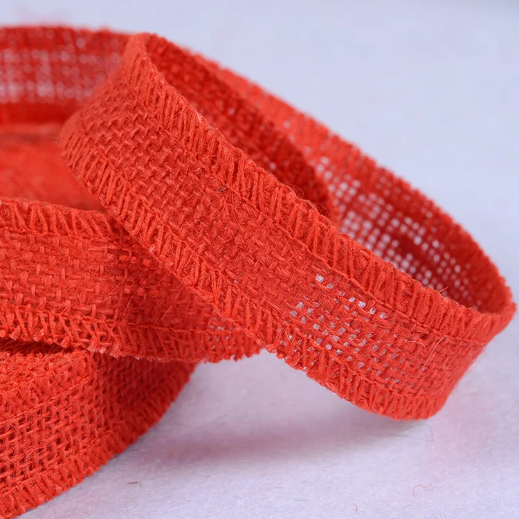 2Meters/Lot 25mm Colorful Jute Burlap Ribbon Christmas Birthday Party Vintage Rustic Wedding Decoration DIY Crafts Supplies Tape | Дом и сад