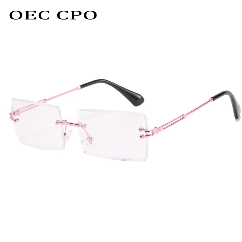 OEC CPO модные очки без оправы с защитой от сисветильник Женские винтажные