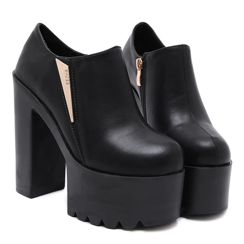 

15CM nude boots women's short boots winter 2021 Martin boots women's thick heel high heel women's spring and autumn single boots