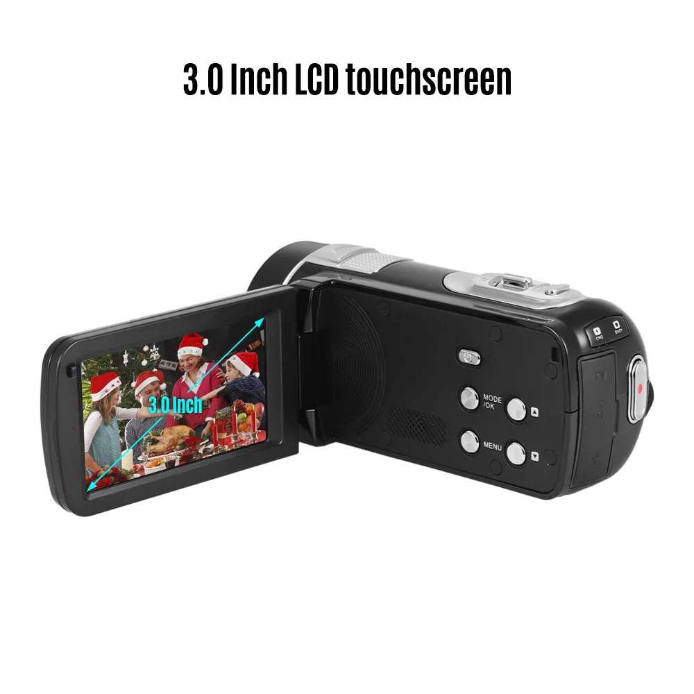 Andoer Portable FHD 1080P Digital Video Camera Camcorder DV Recorder 24MP 16X Zoom Supports Anti-shake Remote Control | Электроника