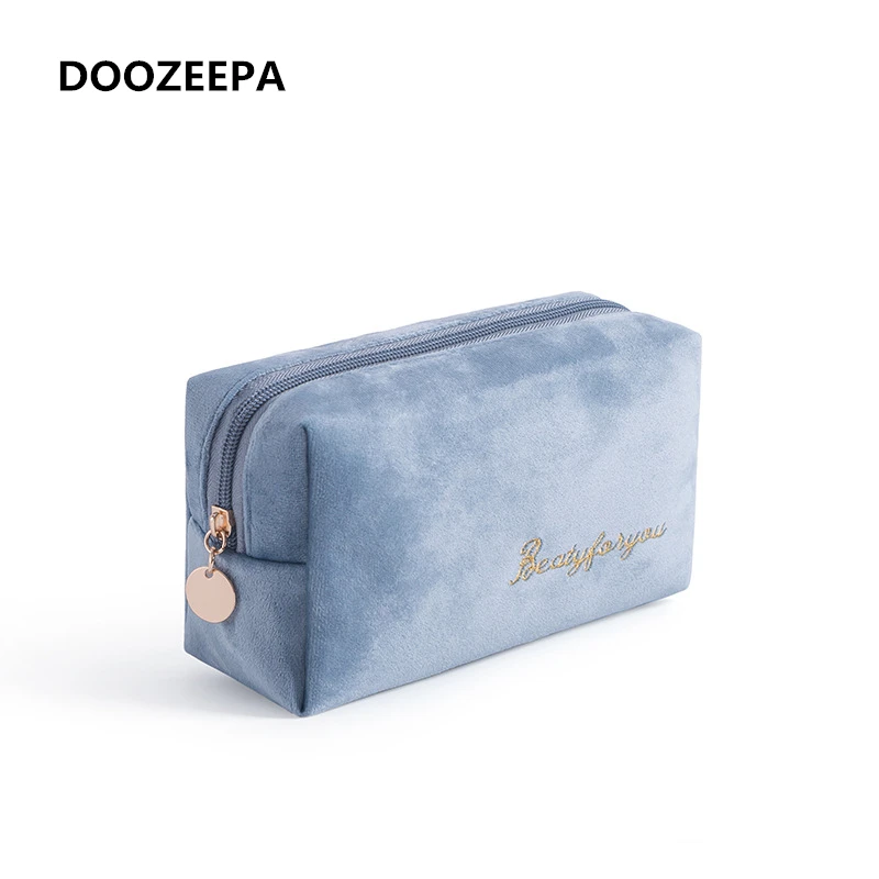 

DOOZEEPA бархатный органайзер для девочек, косметичка, винтажная Мягкая косметическая упаковка, женские дорожные косметички, мешочек для помад...