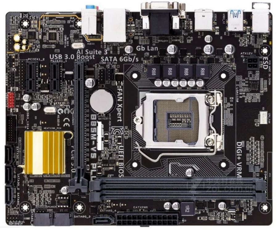 Оригинальная настольная материнская плата B85M-V5 PLUS B85 Socket LGA 1150 i7 i5 i3 DDR3 16G SATA3 Micro-ATX |