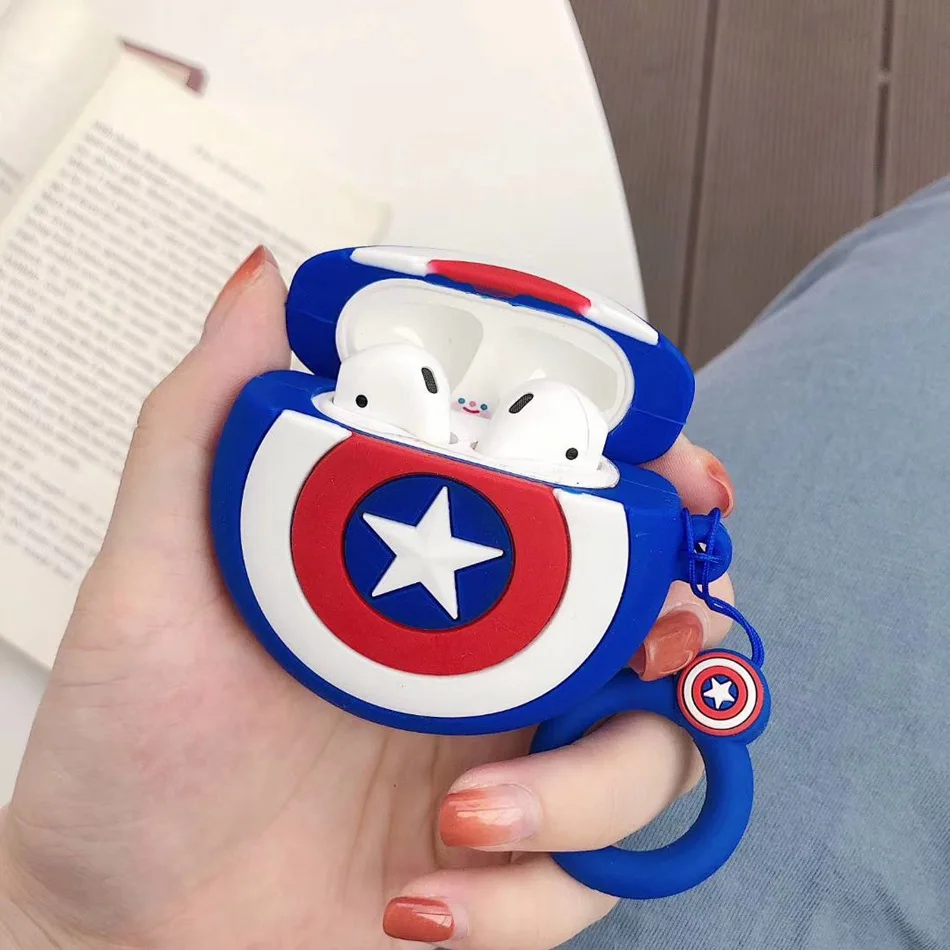 519F 3D милый чехол для наушников Airpods 2 Чехол аниме кошка силиконовая утка наушники защитная крышка для Apple Air pods для наушников Чехол - Цвет: 519F