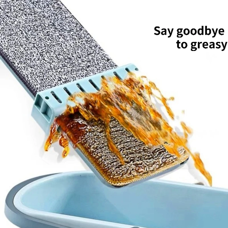 Зеленая плоская швабра быстросохнущая ткань из микрофибры регулируемый угол 360