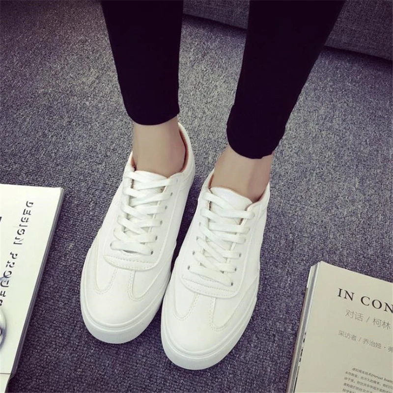 

2021 White Sneakers Men Women Casual Shoes Breathable Male Flats Comfortable Mens PU Leather Anti-Slip Athletic Shoes