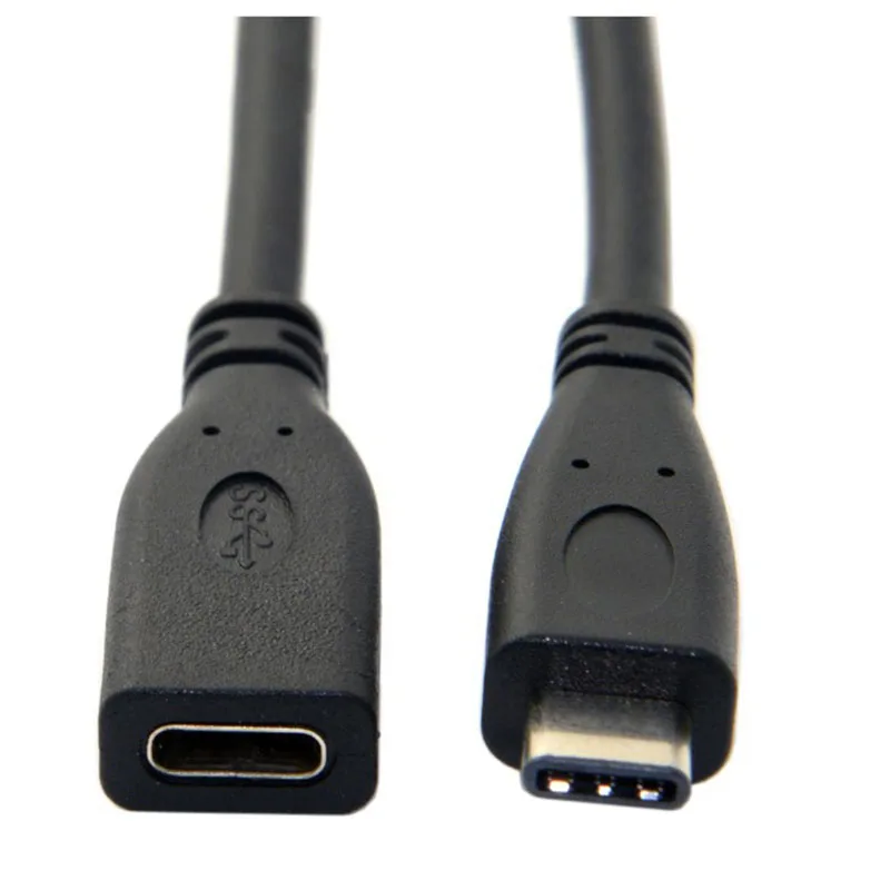 

USB-C male to USB-C female adapter cable black