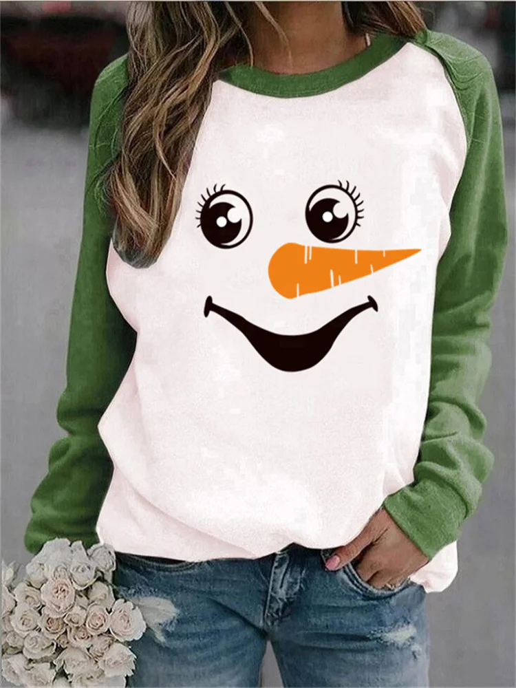 

RED 2 Women Sweatshirt Women hoodis Winter raglan sleeve head leisure printed flannel fleece