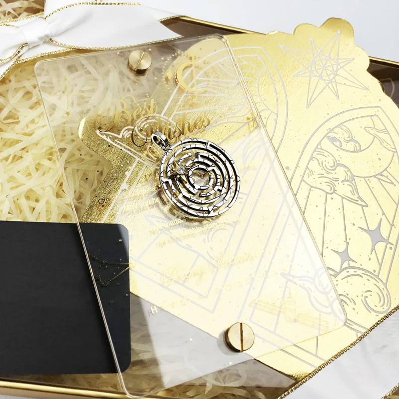 

Labyrinth Pendant With Golden Movable Star 925 Sterling Silver 2021 Lucky Fine Jewelry Europe Bijoux Accessories Gift For Women