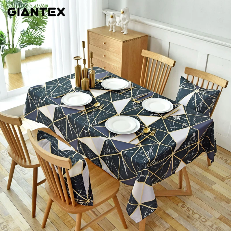 Водонепроницаемая скатерть GIANTEX хлопковая прямоугольной формы покрытие для