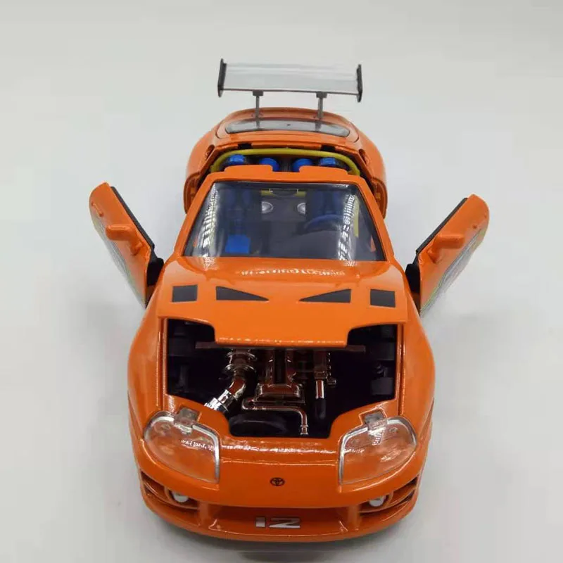 Jada1: 24 быстрая F8 литая металлическая машина Brian's TOYOTA Супра сплав Авто уличная гонка модели игрушечных автомобилей F Детская Коллекция подарков