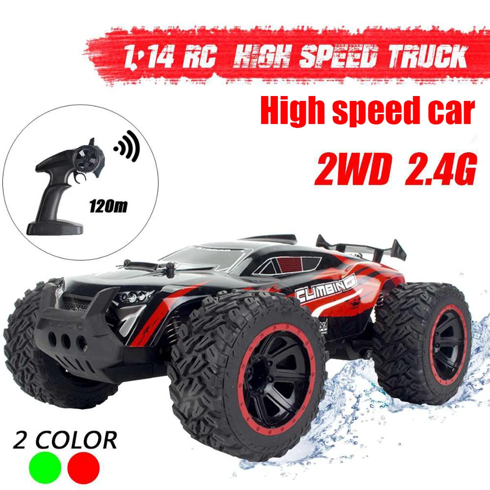 High Speed 2WD 1/14 RC Car Remote Control Off Road Racing Cars Vehicle 2.4Ghz Crawlers Electric Monster Truck Toys Gift for Boys