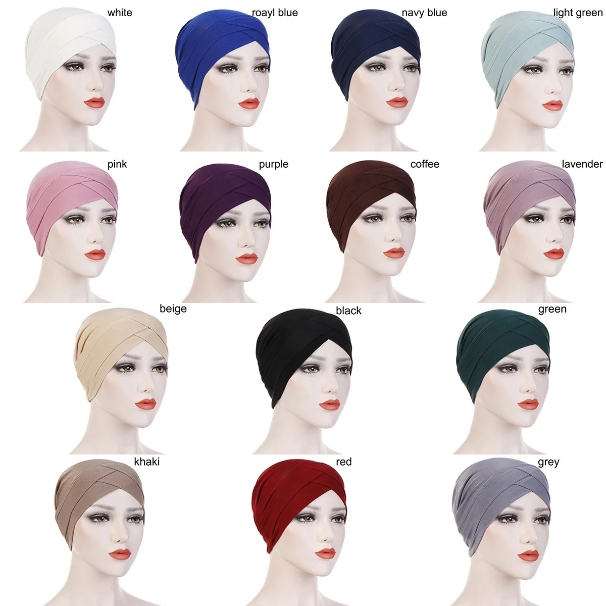 Мусульманский Женский Внутренний штатив Эластичный Нижний шарф хиджаб с крестом