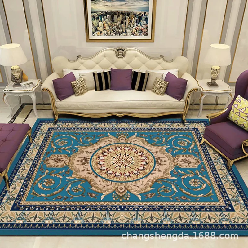 Ковер в европейском стиле искусственный напольный коврик диван домашний