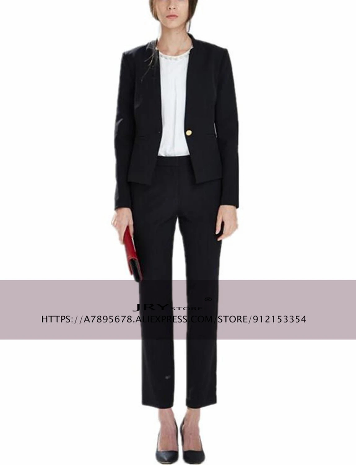 Women's suit 2-piece suit Business Slim Fit Work Wear Office Professional Jacket Blazer + Pants Set