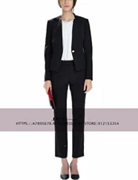 womens suit 2 piece suit business slim fit work wear office professional jacket blazer pants set