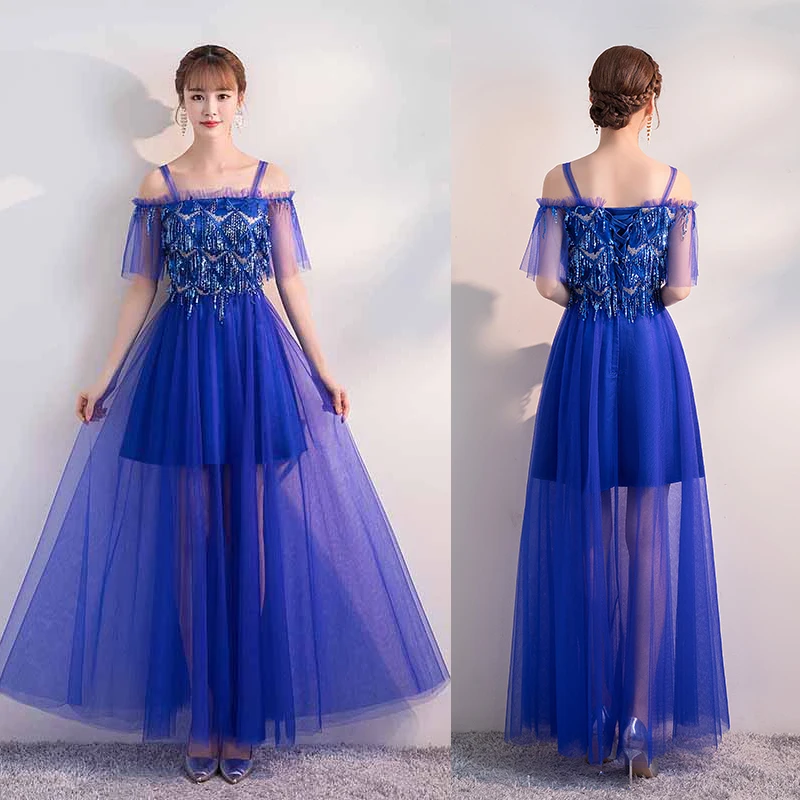 Женское длинное платье из фатина красное для выпускного вечера с блестками