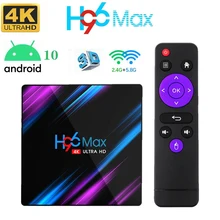 4K H96 MAX Smart TV Box RK3318 Android 10 Set Top Box Dual Core Wifi BT4.0 HDMI-compatible TV Box 2G