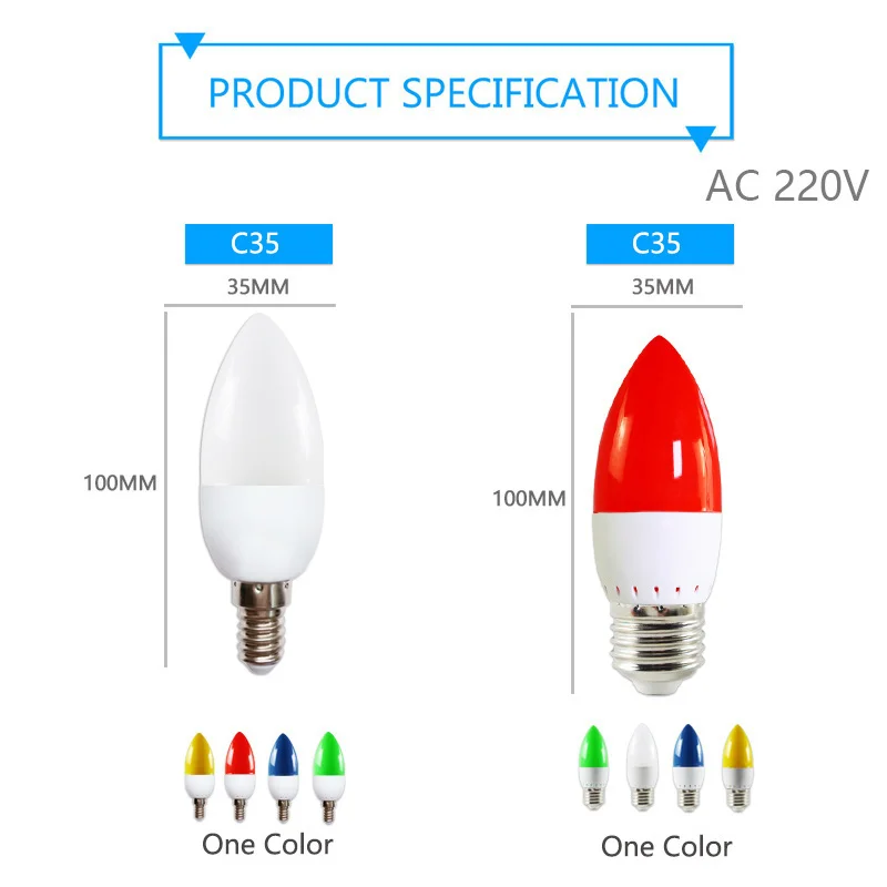 10 шт. светодиодный светильник E14 E27 3 Вт G45 C35 RGB цветной SMD 2835 AC 220 В 240 Глобус лампы