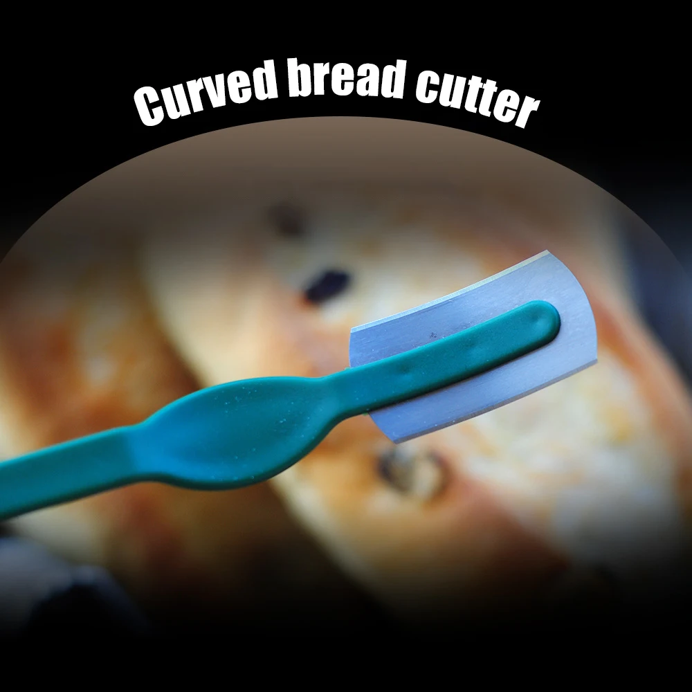 1 ud.cuchillo de Arch para pan Baguette cortador French Toas curvo с cuchilla fina стальной al carbono|Принадлежности для