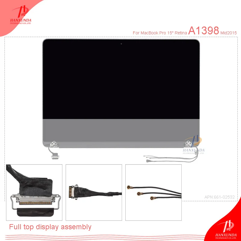 Новый оригинальный ЖК-дисплей A1398 HANXUNDA для Macbook Pro Retina 15 4 '' Дисплей в сборе |