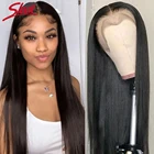 Фронтальный Парик HD на сетке, плотность 180, прямой фронтальный парик на сетке, парики без повреждений на сетке, фронтальные человеческие волосы, парики для женщин T-Part, необработанные