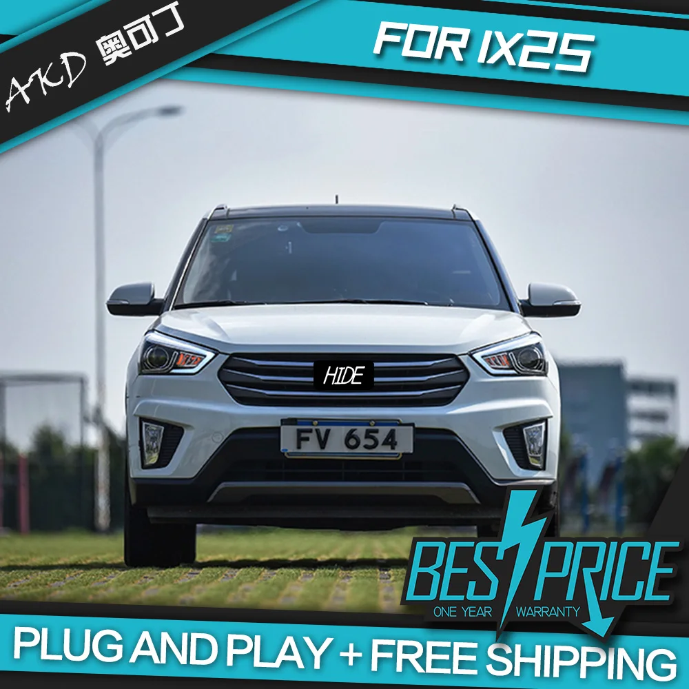 АКД автомобилей Стайлинг фар для Hyundai ix25 Creta 2015 фары светодиодный ходовые огни