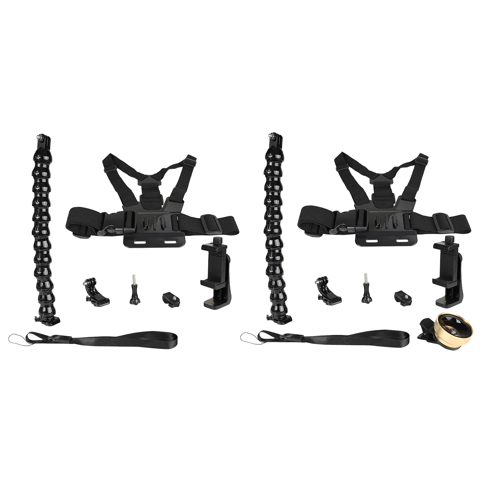 

Universal Chest Mount Harness Fully Adjustable Chest Strap Includes J-Hook / Thumbscrew for Mobile Phones for Travel on Foot