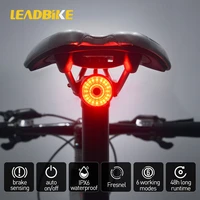 leadbike smart bike tail rear light auto onoff brake sensing bicycle taillight mtb road cycling led latern warning safety lamp