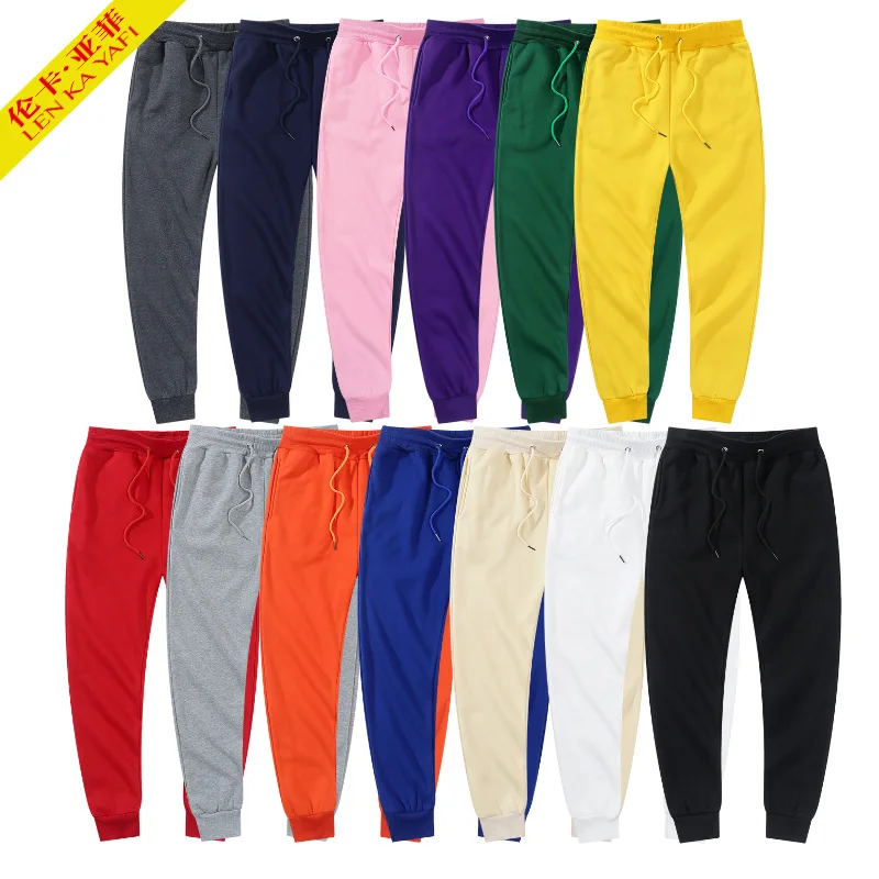 

Brand Men's Pants Trousers Male Joggers Sweatpants Winter Casual Pants White Black Woman Red Fleece Pants Loose Fashion 2022 3XL