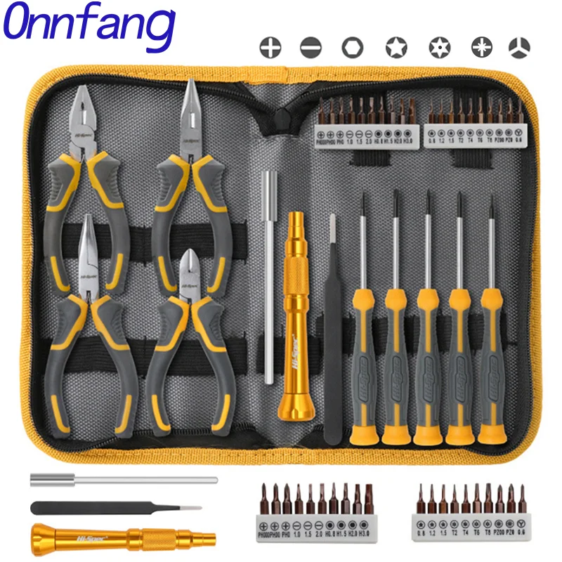 

Onnfang 32 шт. точный стандартный набор диагональных плоскогубцев для ремонта электроники