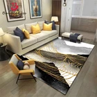 Модный абстрактный новый китайский золотисто-желтый ковер, ковры для гостиной, ковер для кабинета, напольный коврик, Нескользящие прикроватные коврики