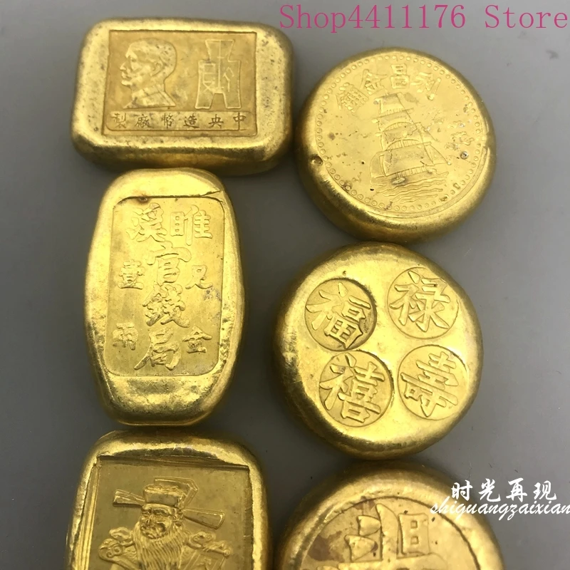 Счастье удачи и долговечность золотой слиток монета A9654|Безвалютные монеты| |