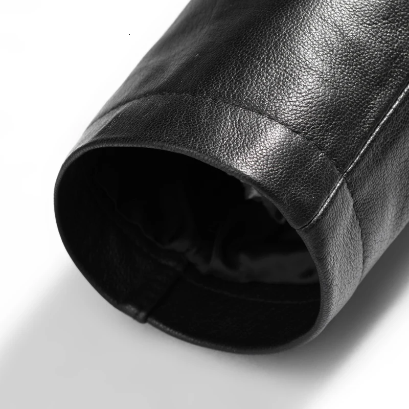 Натуральная кожаная куртка для мужчин подкладка из натурального кроличьего меха