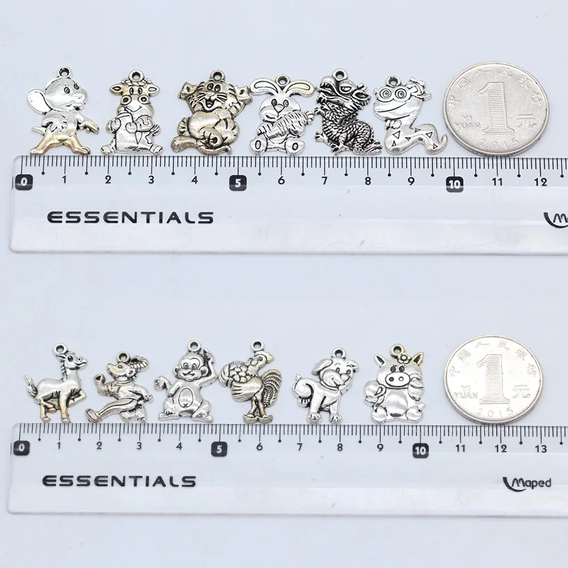 20p резные подвески в виде китайского зодиака тибетского серебра филиграфа