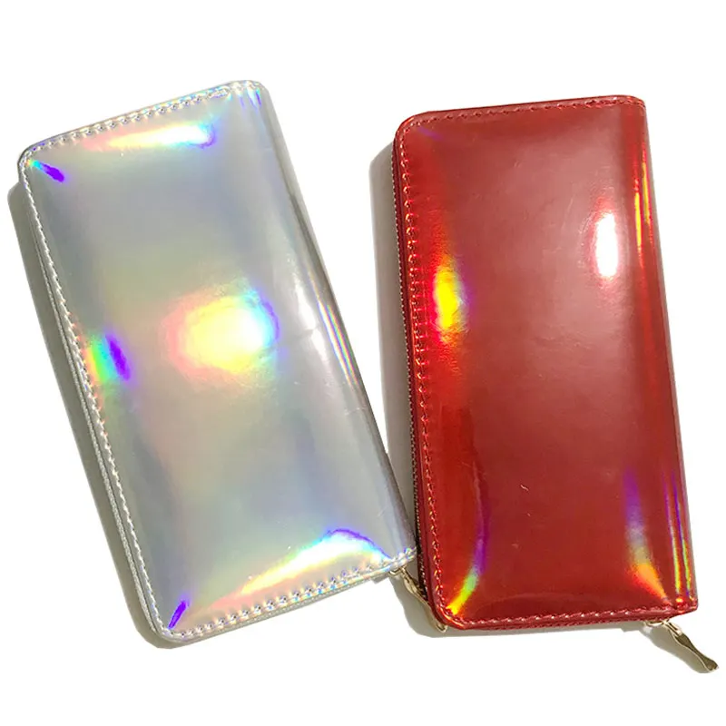 Новый лазерный голографический кошелек Женский Длинный клатч женские кошельки