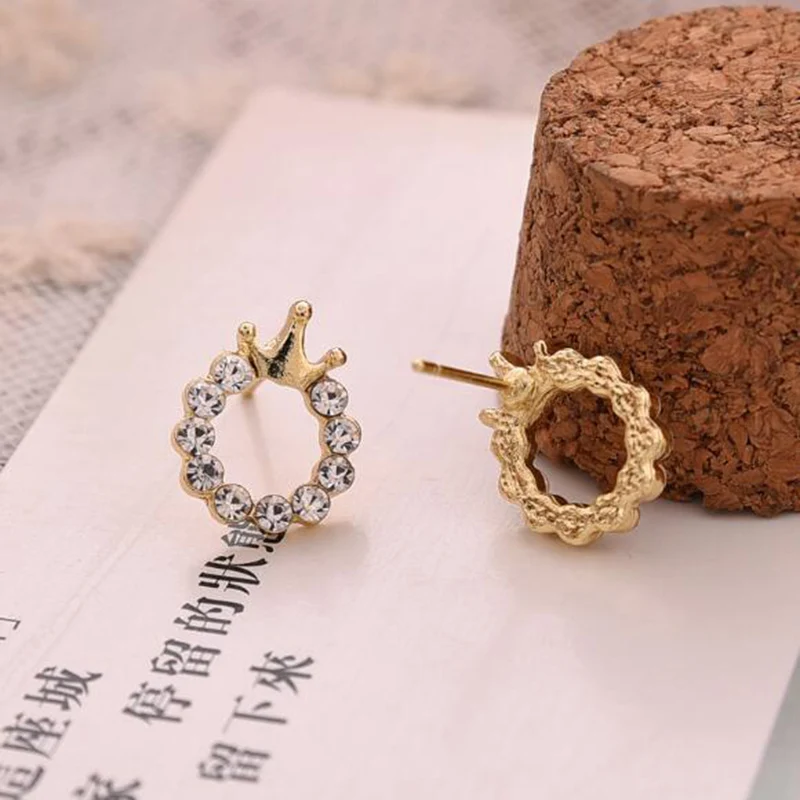 

2019 JETE Fashion Jewelry Shining Crystal Round Circle Earrings For Women Gold Color Crown Earrings Party Wedding Jewelry Gift