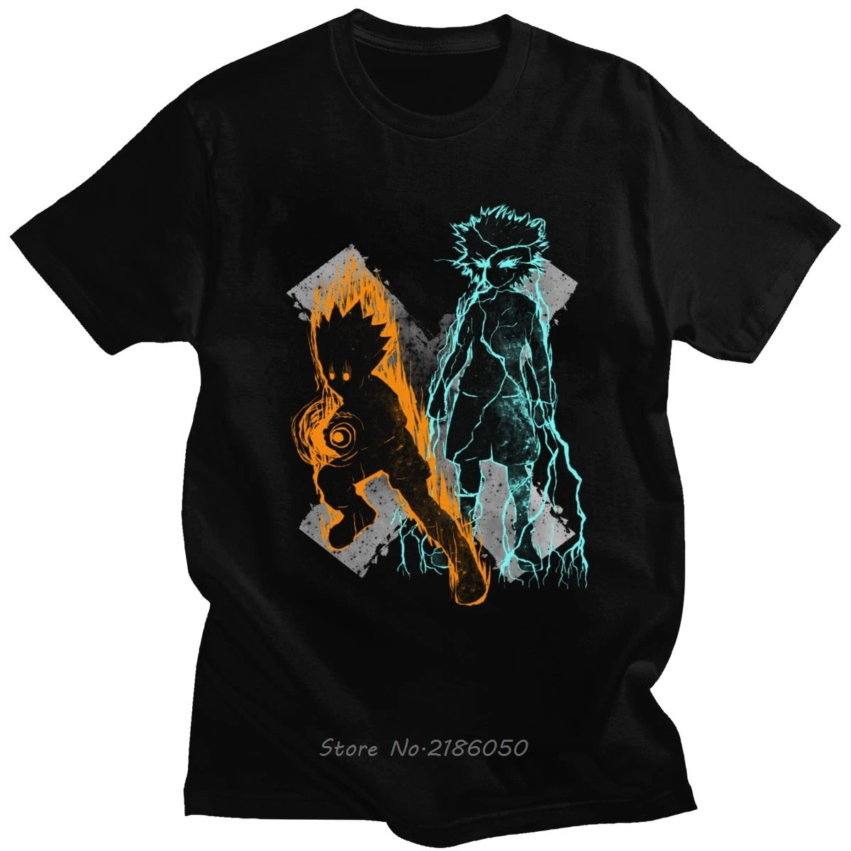 Футболка Killua Zoldyck мужская с коротким рукавом хлопковая рубашка рисунком Ready To Fight