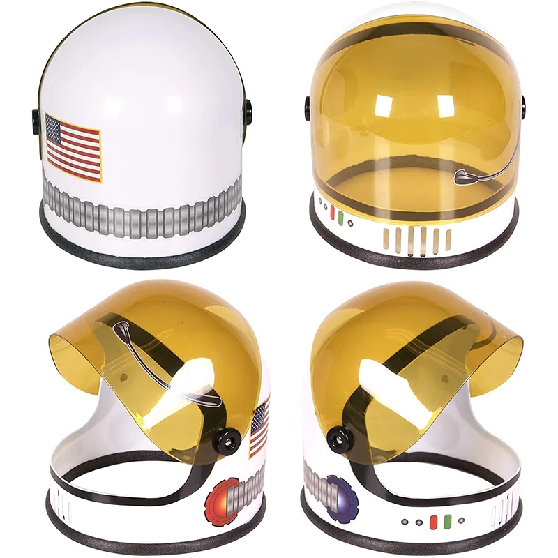 Casco espacial de juguete para ni&ntilde;os, sombrero de astronauta, accesorio de disfraz de pl&aacute;stico para juegos de rol divertidos, fiesta de cumplea&ntilde;os, Nave espacial con visera-5