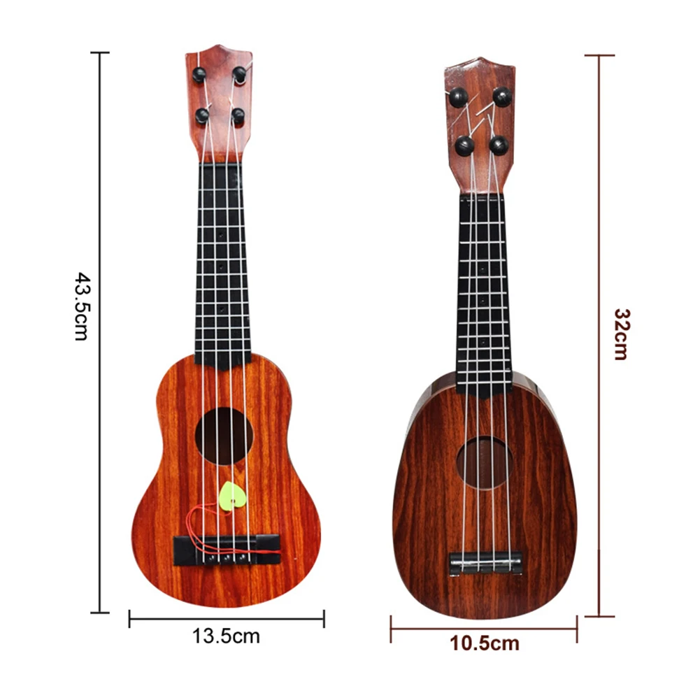 

Kid Solid Color Wooden Ukulele Hawaiian Guitar Fretboard Stringed Instrument Toy