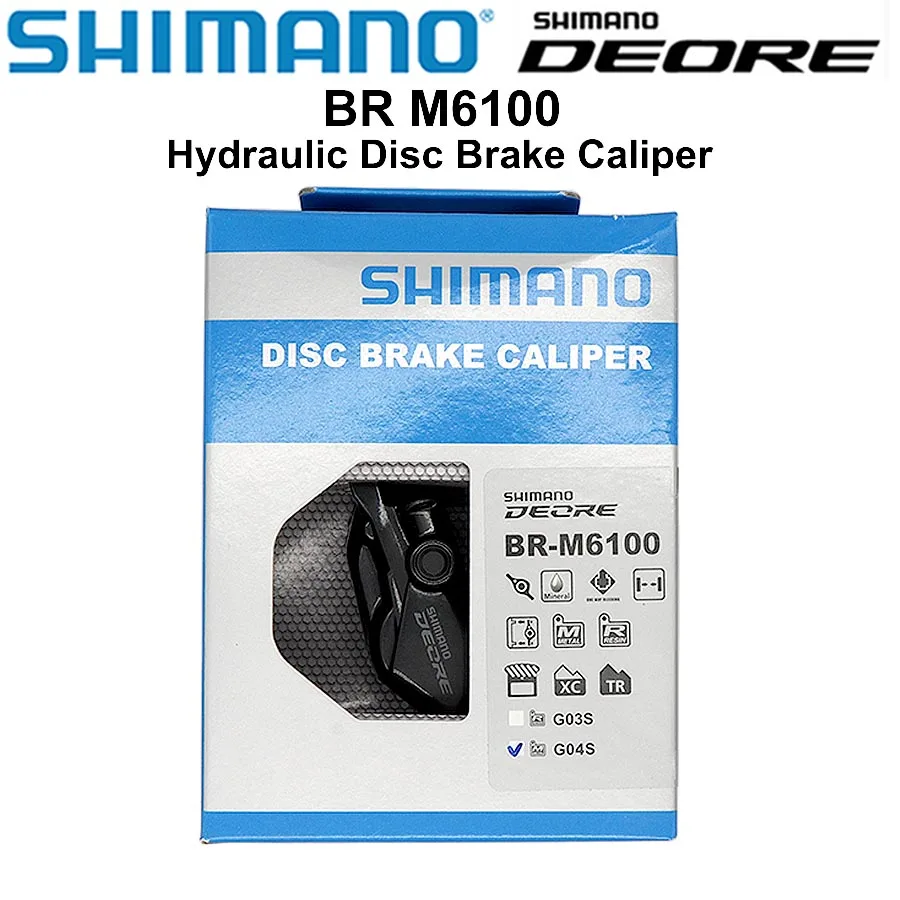 Shimano DEORE BR M6100 2 Pistons Hydraulic Disc Brake Calipers With G03S G04S G05S Pads BR-M6100 bike Bicycle MTB Brake Calipers