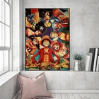 5D алмазная живопись сделай сам, цельный кусок, Луффи, полная вышивка крестиком, мозаика стразы, японское аниме, картина, вышивка, домашний декор