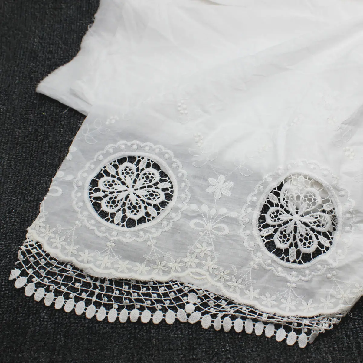 100% хлопковая кружевная ткань с вышивкой швейцарская хлопчатобумажная вуаль