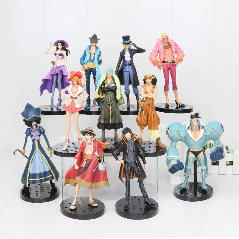 Аниме One Piece Nami Luffy Sanji Zoro Brook Usopp Chopper Franky 15 я годовщина Ver. ПВХ экшн фигурки